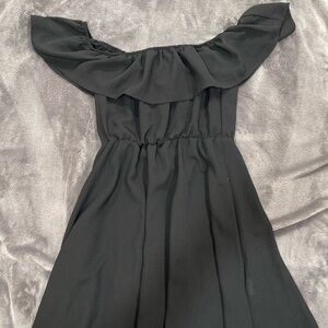 Shein Black flowly dress off the shoulder